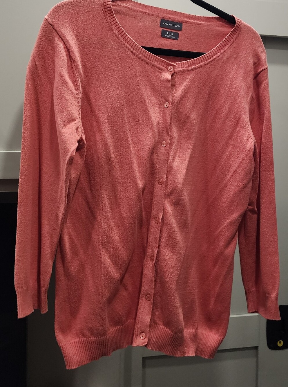 Van Heusen Women's Coral Button-Front Cardigan Sweater